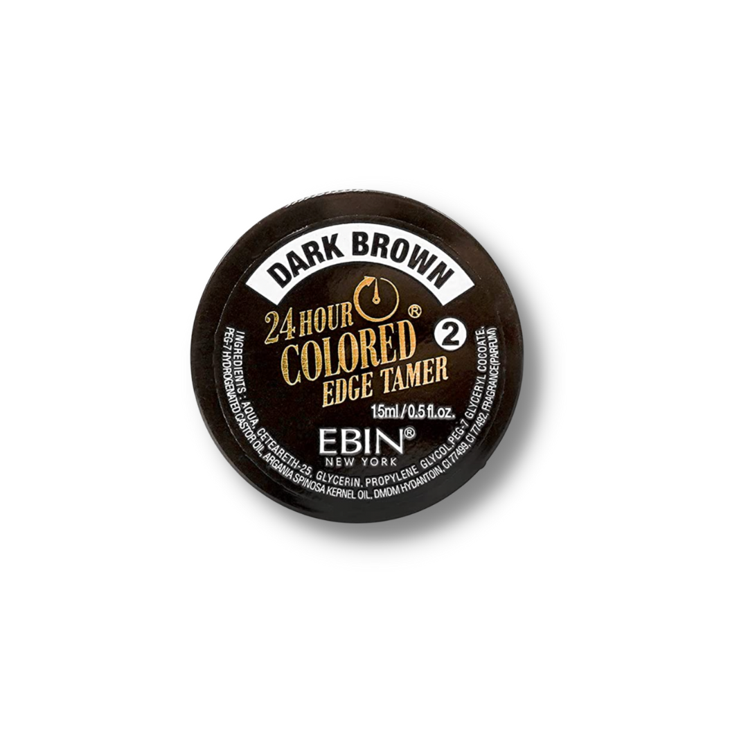 EBIN NEW YORK 24 Hour Colored Edge Tamer - 0.5 Oz | Dark Brown