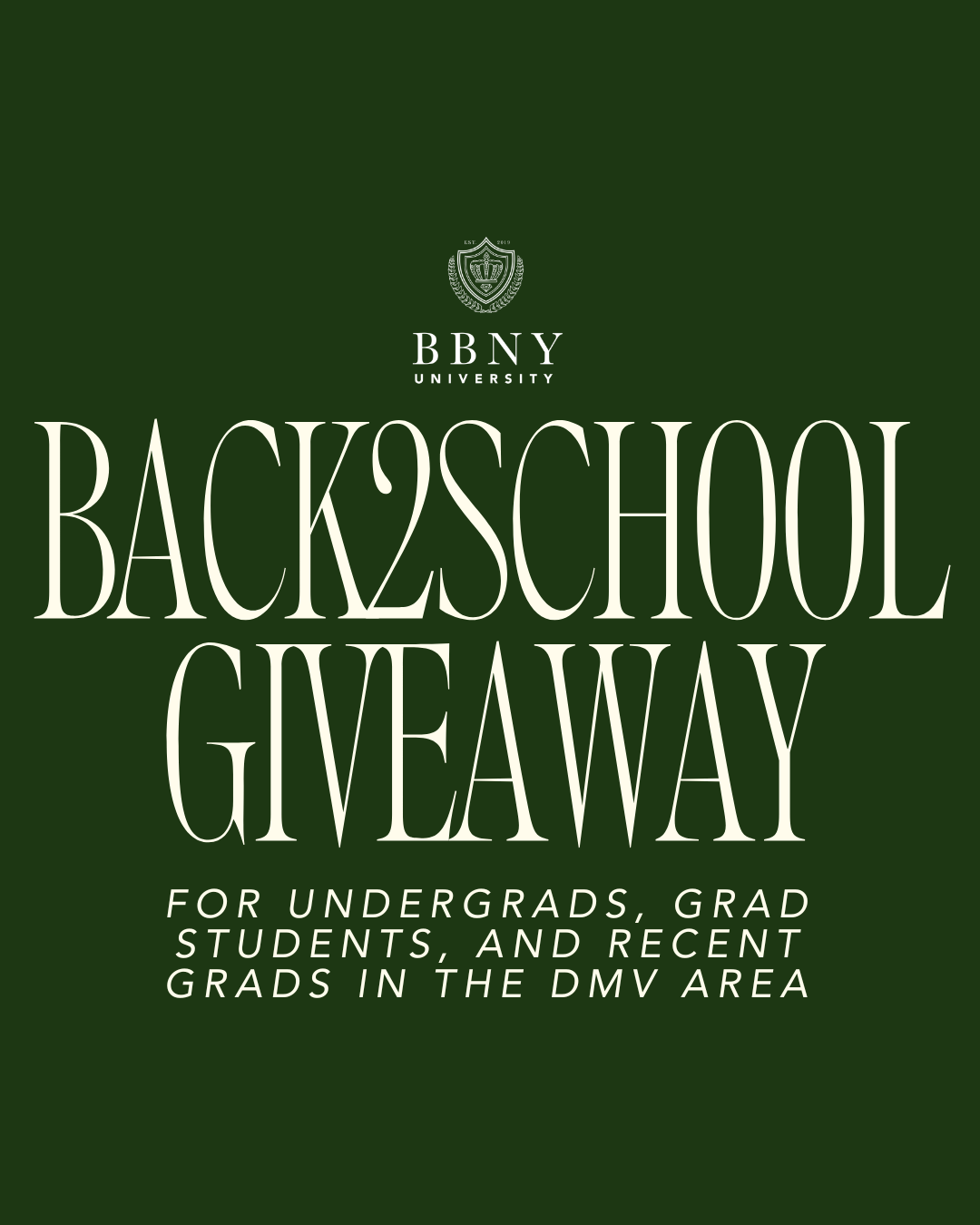 BBNY University's Back2School Giveaway